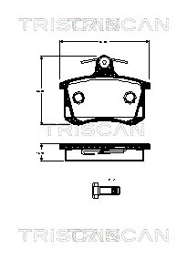 8110 29070 TRISCAN Комплект тормозных колодок, дисковый тормоз (фото 1)