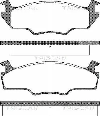 8110 29237 TRISCAN Комплект тормозных колодок, дисковый тормоз (фото 1)