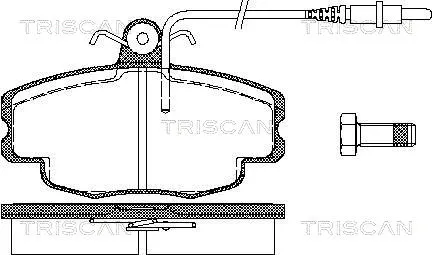 8110 38982 TRISCAN Комплект тормозных колодок, дисковый тормоз (фото 1)