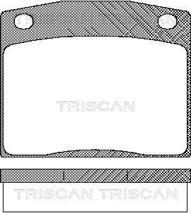 8110 40017 TRISCAN Комплект тормозных колодок, дисковый тормоз (фото 1)