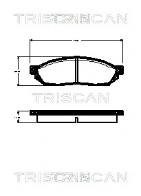 8110 40055 TRISCAN Комплект тормозных колодок, дисковый тормоз (фото 1)