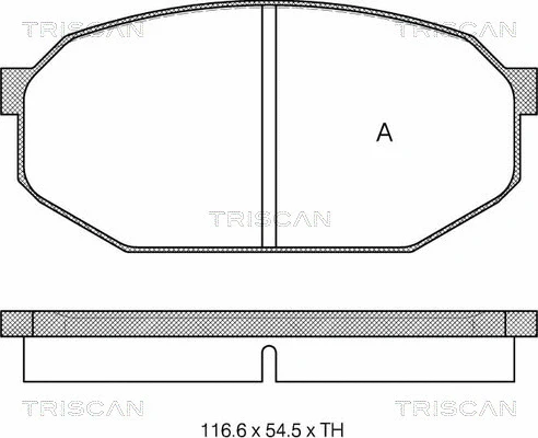 8110 42012 TRISCAN Комплект тормозных колодок, дисковый тормоз (фото 1)