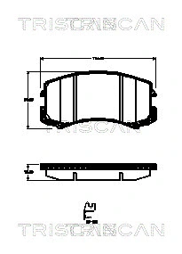8110 42025 TRISCAN Комплект тормозных колодок, дисковый тормоз (фото 1)