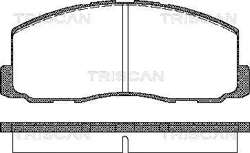 8110 42125 TRISCAN Комплект тормозных колодок, дисковый тормоз (фото 1)
