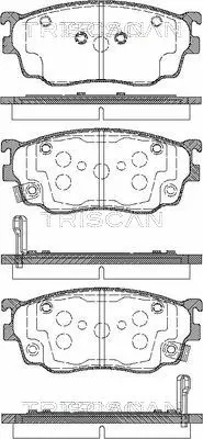 8110 50014 TRISCAN Комплект тормозных колодок, дисковый тормоз (фото 1)