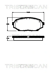 8110 50018 TRISCAN Комплект тормозных колодок, дисковый тормоз (фото 1)