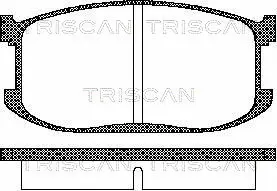8110 50060 TRISCAN Комплект тормозных колодок, дисковый тормоз (фото 1)