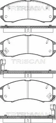 8110 50881 TRISCAN Комплект тормозных колодок, дисковый тормоз (фото 1)