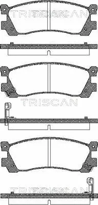 8110 50896 TRISCAN Комплект тормозных колодок, дисковый тормоз (фото 1)