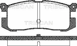 8110 50926 TRISCAN Комплект тормозных колодок, дисковый тормоз (фото 1)
