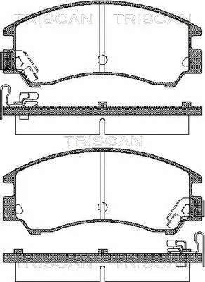 8110 68828 TRISCAN Комплект тормозных колодок, дисковый тормоз (фото 1)