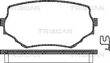 8110 69002 TRISCAN Комплект тормозных колодок, дисковый тормоз (фото 1)