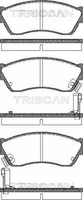 8110 69181 TRISCAN Комплект тормозных колодок, дисковый тормоз (фото 1)