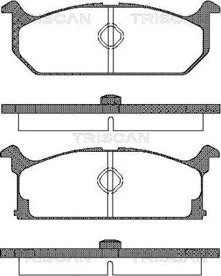 8110 69835 TRISCAN Комплект тормозных колодок, дисковый тормоз (фото 1)