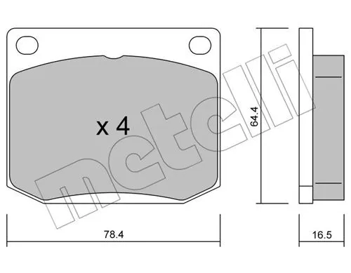 22-0018-0 METELLI Комплект тормозных колодок, дисковый тормоз (фото 1)