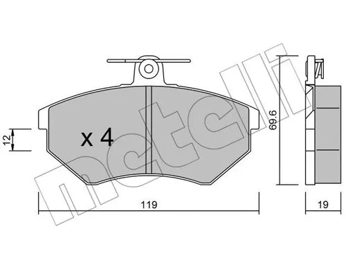 22-0050-2 METELLI Комплект тормозных колодок, дисковый тормоз (фото 1)