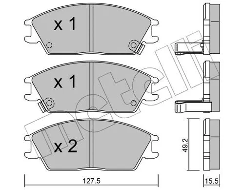22-0081-1 METELLI Комплект тормозных колодок, дисковый тормоз (фото 1)