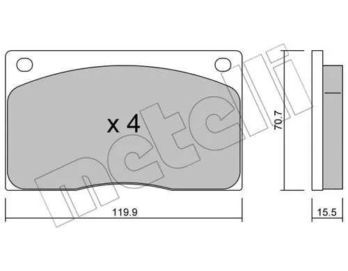 22-0089-0 METELLI Комплект тормозных колодок, дисковый тормоз (фото 1)