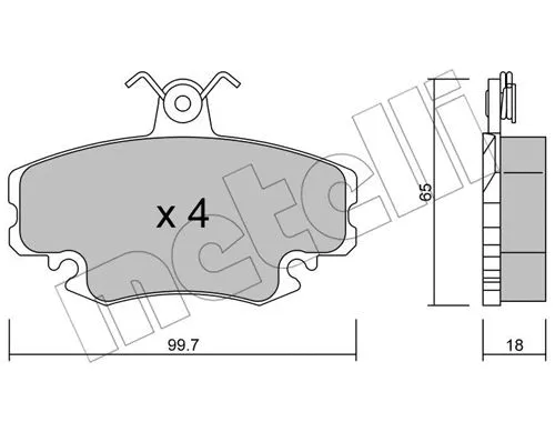 22-0120-0 METELLI Комплект тормозных колодок, дисковый тормоз (фото 1)