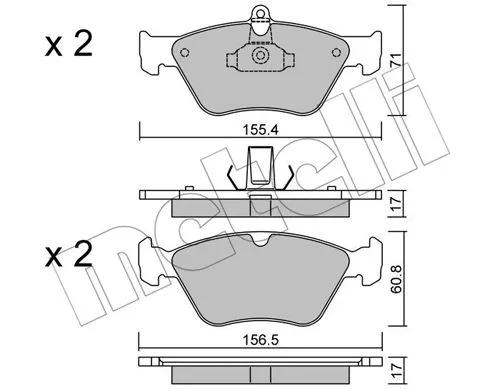 22-0128-0 METELLI Комплект тормозных колодок, дисковый тормоз (фото 1)