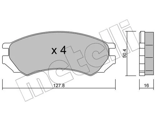22-0179-0 METELLI Комплект тормозных колодок, дисковый тормоз (фото 1)