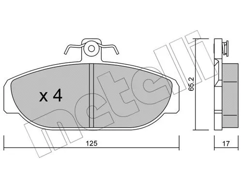 22-0183-0 METELLI Комплект тормозных колодок, дисковый тормоз (фото 1)