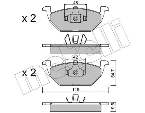 22-0211-1 METELLI Комплект тормозных колодок, дисковый тормоз (фото 1)