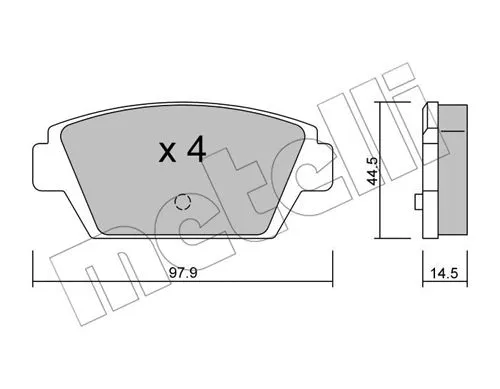 22-0226-0 METELLI Комплект тормозных колодок, дисковый тормоз (фото 1)