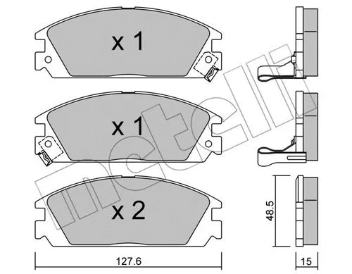 22-0237-1 METELLI Комплект тормозных колодок, дисковый тормоз (фото 1)