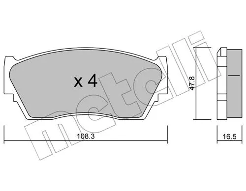 22-0246-0 METELLI Комплект тормозных колодок, дисковый тормоз (фото 1)