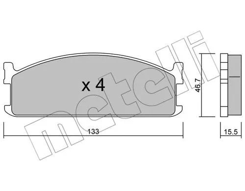 22-0265-0 METELLI Комплект тормозных колодок, дисковый тормоз (фото 1)