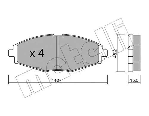 22-0293-1 METELLI Комплект тормозных колодок, дисковый тормоз (фото 1)
