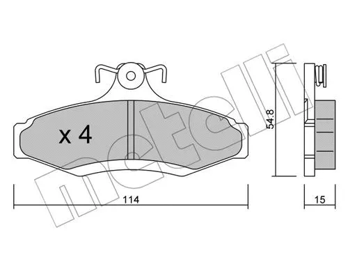 22-0369-0 METELLI Комплект тормозных колодок, дисковый тормоз (фото 1)