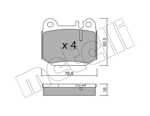 22-0564-0 METELLI Комплект тормозных колодок, дисковый тормоз (фото 1)