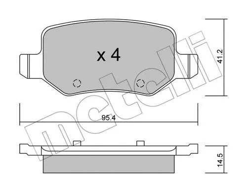 22-0565-0 METELLI Комплект тормозных колодок, дисковый тормоз (фото 1)