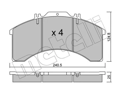 22-0581-0 METELLI Комплект тормозных колодок, дисковый тормоз (фото 1)