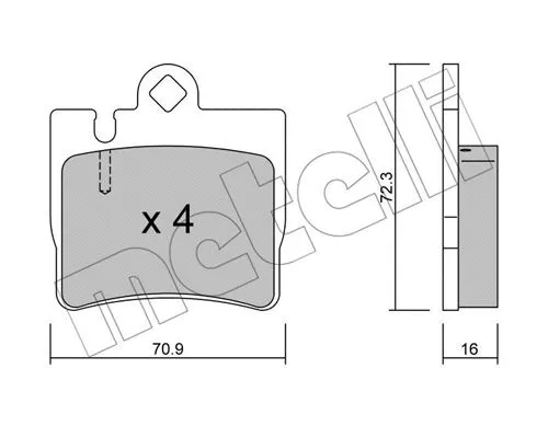 22-0597-0 METELLI Комплект тормозных колодок, дисковый тормоз (фото 1)