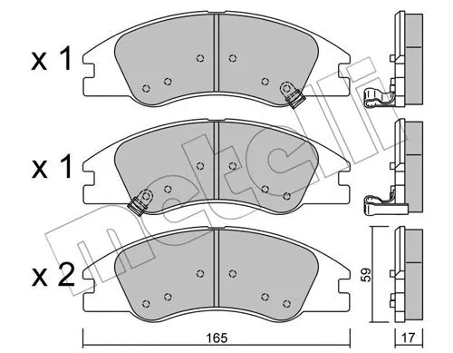 22-0630-0 METELLI Комплект тормозных колодок, дисковый тормоз (фото 1)