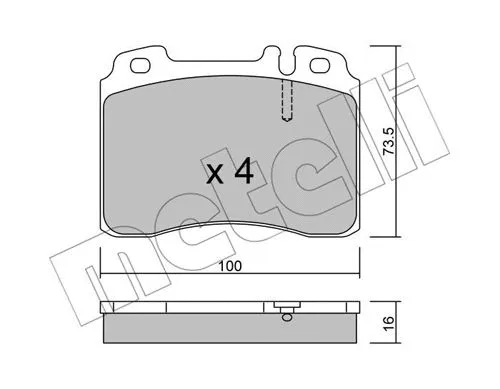 22-0667-1 METELLI Комплект тормозных колодок, дисковый тормоз (фото 1)