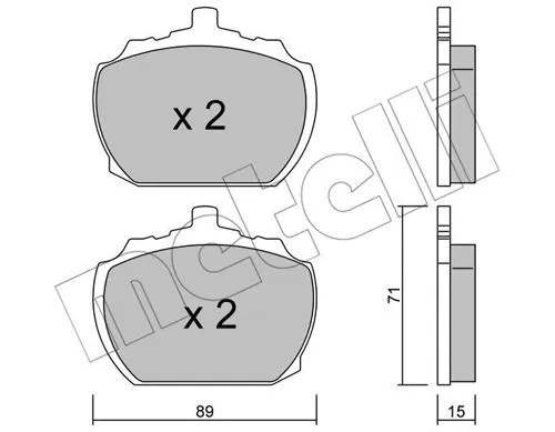 22-0678-0 METELLI Комплект тормозных колодок, дисковый тормоз (фото 1)