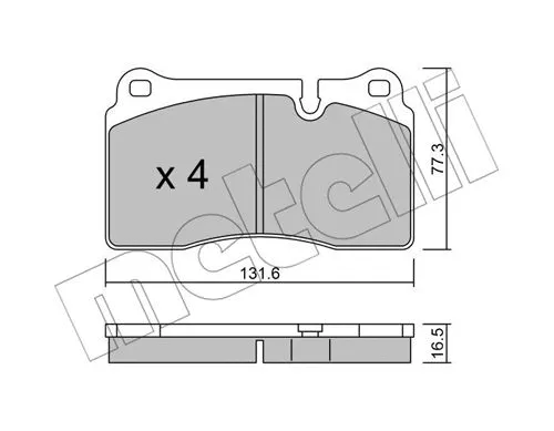 22-0695-0 METELLI Комплект тормозных колодок, дисковый тормоз (фото 1)