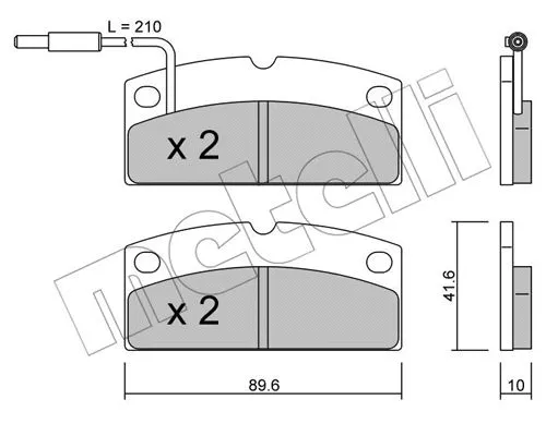 22-0767-1 METELLI Комплект тормозных колодок, дисковый тормоз (фото 1)