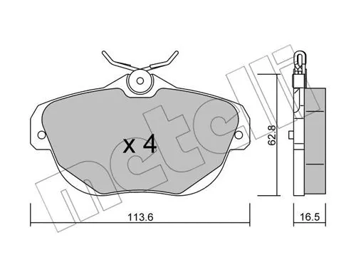 22-0856-0 METELLI Комплект тормозных колодок, дисковый тормоз (фото 1)