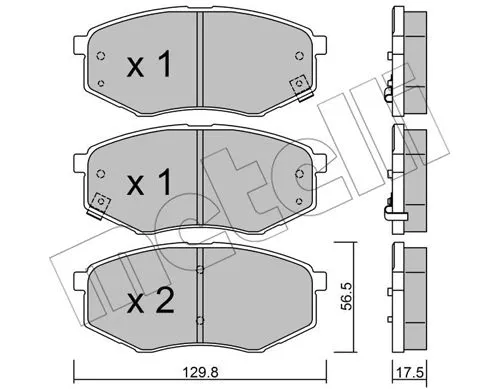22-0942-0 METELLI Комплект тормозных колодок, дисковый тормоз (фото 1)