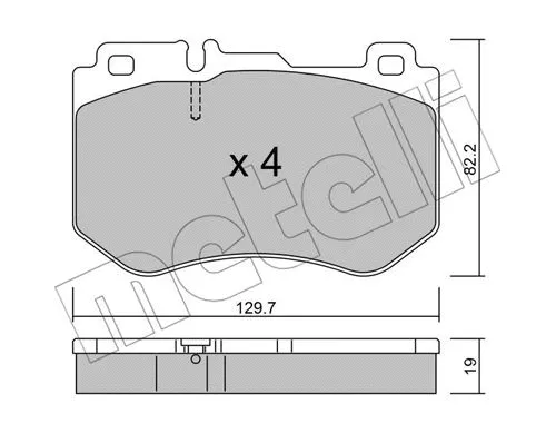 22-1018-0 METELLI Комплект тормозных колодок, дисковый тормоз (фото 1)