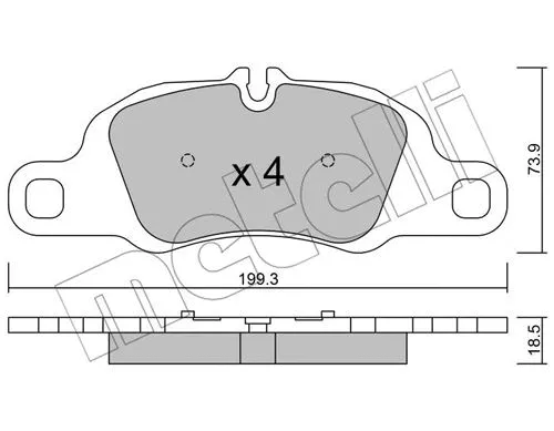 22-1027-0 METELLI Комплект тормозных колодок, дисковый тормоз (фото 1)