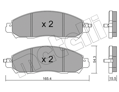 22-1081-1 METELLI Комплект тормозных колодок, дисковый тормоз (фото 1)