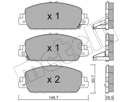22-1083-0 METELLI Комплект тормозных колодок, дисковый тормоз (фото 1)