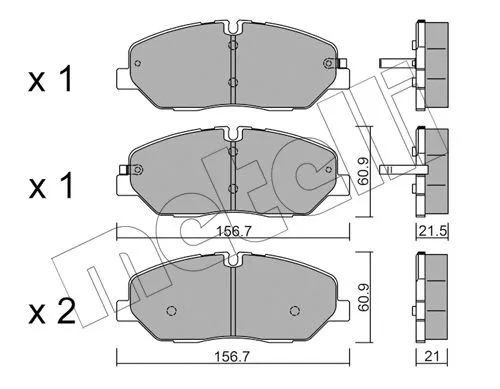 22-1094-0 METELLI Комплект тормозных колодок, дисковый тормоз (фото 1)