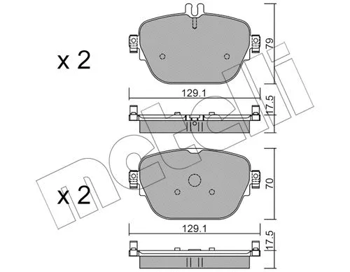 22-1138-0 METELLI Комплект тормозных колодок, дисковый тормоз (фото 1)